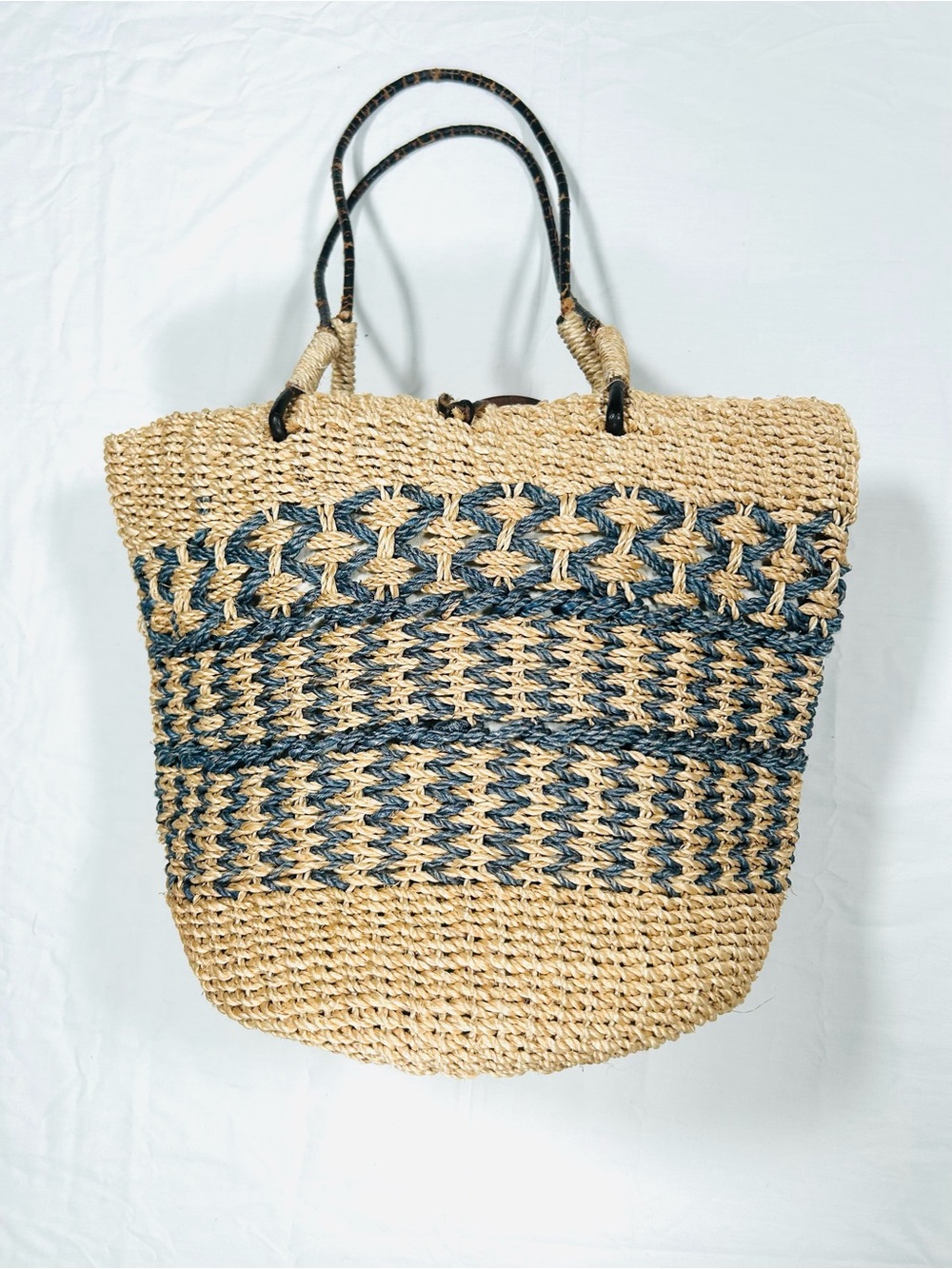 Vintage Y2K Woven Abaca Straw Purse - Picture 12 of 14